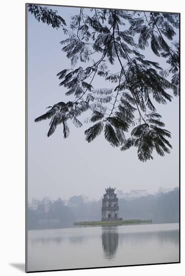 Vietnam, Hanoi. Hoan Kiem Lake and Thap Rua, Turtle Pagoda-Walter Bibikow-Mounted Photographic Print