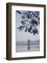 Vietnam, Hanoi. Hoan Kiem Lake and Thap Rua, Turtle Pagoda-Walter Bibikow-Framed Photographic Print