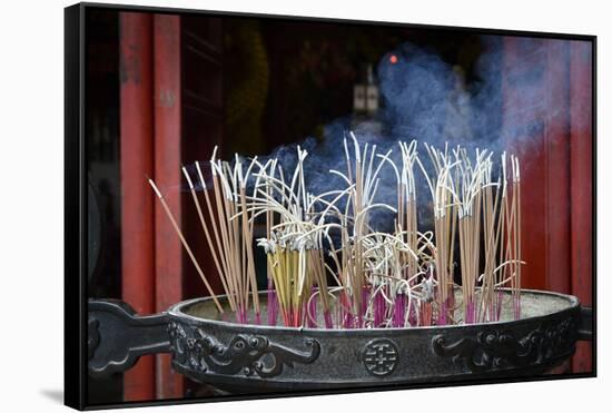 Vietnam, Hanoi. Lots of Incense Burning-Matt Freedman-Framed Stretched Canvas