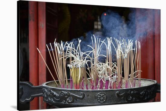 Vietnam, Hanoi. Lots of Incense Burning-Matt Freedman-Stretched Canvas