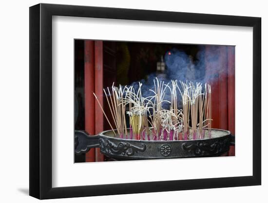 Vietnam, Hanoi. Lots of Incense Burning-Matt Freedman-Framed Photographic Print