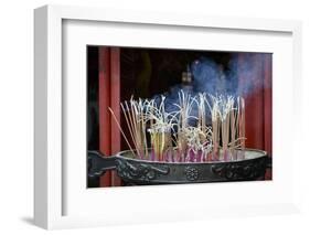 Vietnam, Hanoi. Lots of Incense Burning-Matt Freedman-Framed Photographic Print