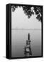 Vietnam, Hanoi. Tay Ho, West Lake, Fisherman-Walter Bibikow-Framed Stretched Canvas