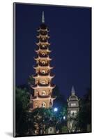 Vietnam, Hanoi. Tay Ho, West Lake, Tran Quoc Pagoda, Dusk-Walter Bibikow-Mounted Photographic Print