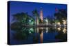 Vietnam, Hanoi. Tay Ho, West Lake, Tran Quoc Pagoda, Dusk-Walter Bibikow-Stretched Canvas