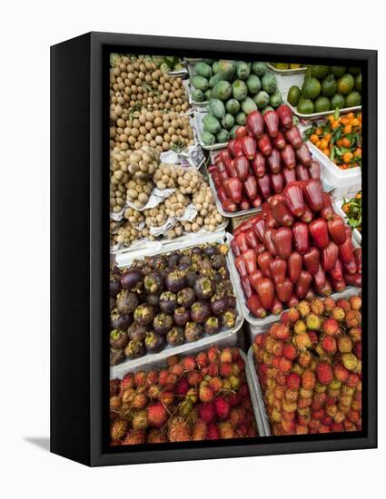 Vietnam, Ho Chi Minh City, Ben Thanh Market, Fruit Display-Steve Vidler-Framed Stretched Canvas