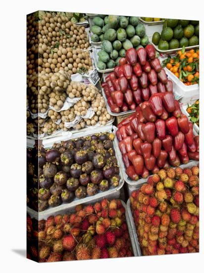 Vietnam, Ho Chi Minh City, Ben Thanh Market, Fruit Display-Steve Vidler-Stretched Canvas