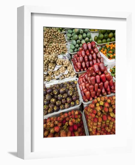 Vietnam, Ho Chi Minh City, Ben Thanh Market, Fruit Display-Steve Vidler-Framed Photographic Print