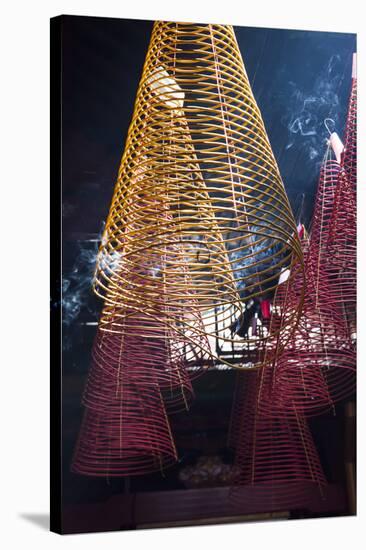 Vietnam, Ho Chi Minh City. Cholon, Chinatown Area, Phuoc an Hoi Quan Pagoda, Interior-Walter Bibikow-Stretched Canvas