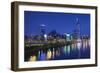 Vietnam, Ho Chi Minh City. City View with Bitexco Tower Along the Ben Nghe Canal, Dusk-Walter Bibikow-Framed Photographic Print