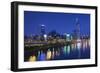 Vietnam, Ho Chi Minh City. City View with Bitexco Tower Along the Ben Nghe Canal, Dusk-Walter Bibikow-Framed Photographic Print