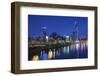 Vietnam, Ho Chi Minh City. City View with Bitexco Tower Along the Ben Nghe Canal, Dusk-Walter Bibikow-Framed Photographic Print
