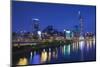 Vietnam, Ho Chi Minh City. City View with Bitexco Tower Along the Ben Nghe Canal, Dusk-Walter Bibikow-Mounted Photographic Print