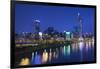 Vietnam, Ho Chi Minh City. City View with Bitexco Tower Along the Ben Nghe Canal, Dusk-Walter Bibikow-Framed Photographic Print