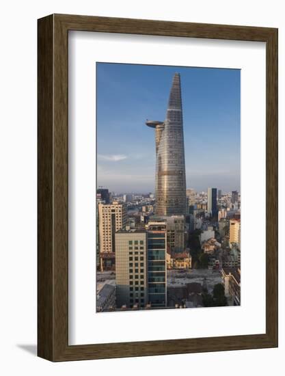 Vietnam, Ho Chi Minh City. Elevated City View with Bitexco Tower, Dawn-Walter Bibikow-Framed Photographic Print