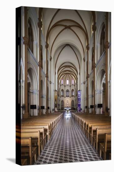 Vietnam, Ho Chi Minh City. Notre Dame Cathedral, Interior-Walter Bibikow-Stretched Canvas