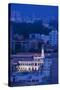 Vietnam, Ho Chi Minh City. People's Committee Building, Elevated City View, Dusk-Walter Bibikow-Stretched Canvas