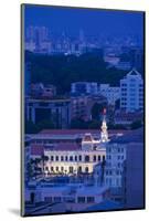 Vietnam, Ho Chi Minh City. People's Committee Building, Elevated City View, Dusk-Walter Bibikow-Mounted Photographic Print