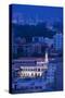 Vietnam, Ho Chi Minh City. People's Committee Building, Elevated City View, Dusk-Walter Bibikow-Stretched Canvas