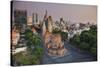 Vietnam, Ho Chi Minh City (Saigon), Notre Dame Cathedral and City Skyline-Michele Falzone-Stretched Canvas