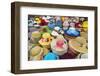 Vietnam, Ho Chi Minh Province, Ho Chi Minh City, Saigon. Hats Galore! a Stall in Saigon Market.-Nigel Pavitt-Framed Photographic Print