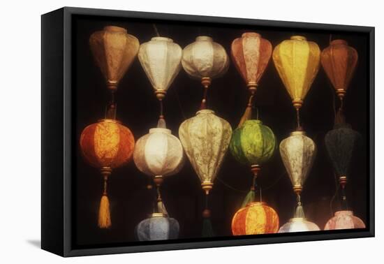 Vietnam, Hoi An, Close-Up of Asian Lanterns Souvenirs-Walter Bibikow-Framed Stretched Canvas