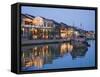 Vietnam, Hoi An, Evening View of Town Skyline and Hoai River-Steve Vidler-Framed Stretched Canvas