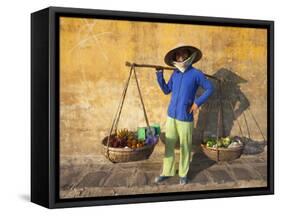 Vietnam, Hoi An, Fruit Vendor-Steve Vidler-Framed Stretched Canvas