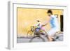 Vietnam, Hoi An. Local People on Bicycle in the Streets of the Town-Matteo Colombo-Framed Photographic Print