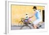 Vietnam, Hoi An. Local People on Bicycle in the Streets of the Town-Matteo Colombo-Framed Photographic Print