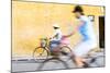 Vietnam, Hoi An. Local People on Bicycle in the Streets of the Town-Matteo Colombo-Mounted Photographic Print