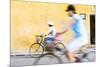 Vietnam, Hoi An. Local People on Bicycle in the Streets of the Town-Matteo Colombo-Mounted Photographic Print