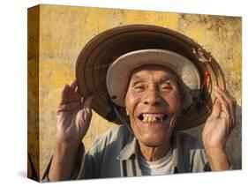 Vietnam, Hoi An, Portrait of Elderly Fisherman-Steve Vidler-Stretched Canvas