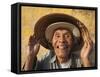 Vietnam, Hoi An, Portrait of Elderly Fisherman-Steve Vidler-Framed Stretched Canvas