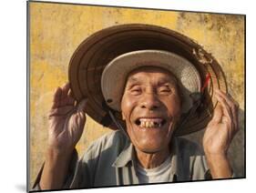 Vietnam, Hoi An, Portrait of Elderly Fisherman-Steve Vidler-Mounted Photographic Print
