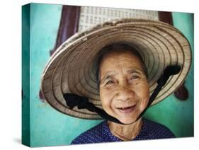 Vietnam, Hoi An, Portrait of Elderly Woman-Steve Vidler-Stretched Canvas