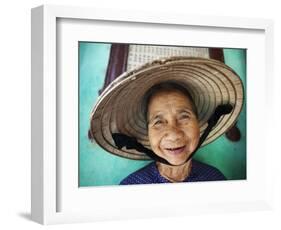 Vietnam, Hoi An, Portrait of Elderly Woman-Steve Vidler-Framed Photographic Print