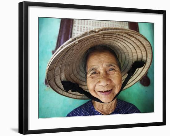 Vietnam, Hoi An, Portrait of Elderly Woman-Steve Vidler-Framed Photographic Print