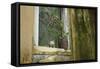 Vietnam, Hoi An, Quang Nam. Window at Quan Congs Temple-Kevin Oke-Framed Stretched Canvas