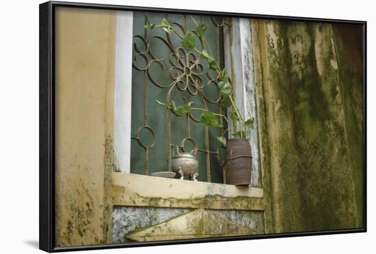 Vietnam, Hoi An, Quang Nam. Window at Quan Congs Temple-Kevin Oke-Framed Photographic Print