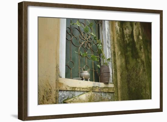 Vietnam, Hoi An, Quang Nam. Window at Quan Congs Temple-Kevin Oke-Framed Photographic Print