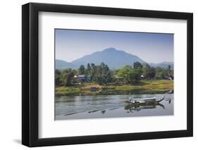 Vietnam, Hue. Dragon Excursion Boats, Perfume River-Walter Bibikow-Framed Photographic Print