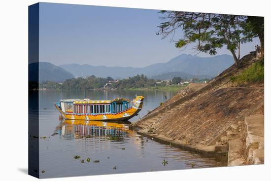 Vietnam, Hue. Dragon Excursion Boats, Perfume River-Walter Bibikow-Stretched Canvas