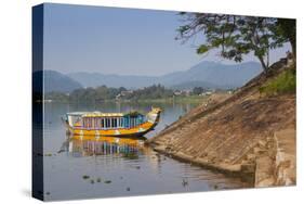 Vietnam, Hue. Dragon Excursion Boats, Perfume River-Walter Bibikow-Stretched Canvas