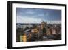 Vietnam, Hue. Elevated City View, Dusk-Walter Bibikow-Framed Photographic Print