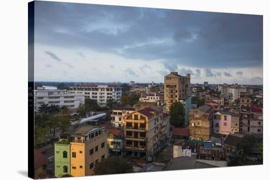 Vietnam, Hue. Elevated City View, Dusk-Walter Bibikow-Stretched Canvas