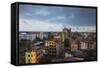 Vietnam, Hue. Elevated City View, Dusk-Walter Bibikow-Framed Stretched Canvas