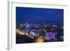 Vietnam, Hue. Elevated City View, Dusk-Walter Bibikow-Framed Photographic Print