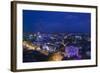 Vietnam, Hue. Elevated City View, Dusk-Walter Bibikow-Framed Photographic Print