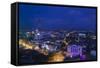 Vietnam, Hue. Elevated City View, Dusk-Walter Bibikow-Framed Stretched Canvas